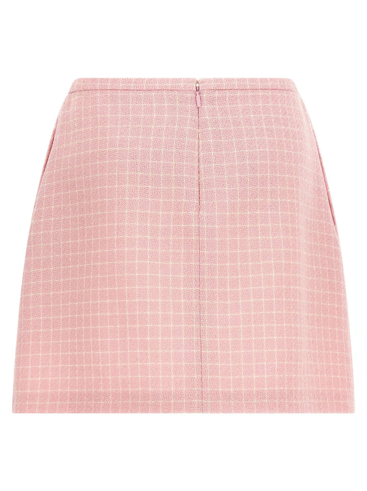 Versace Multicolor Virgin Wool Long Skirt