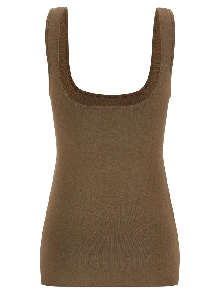 Entire Studios Brown Viscose Sleeveles T-Shirt
