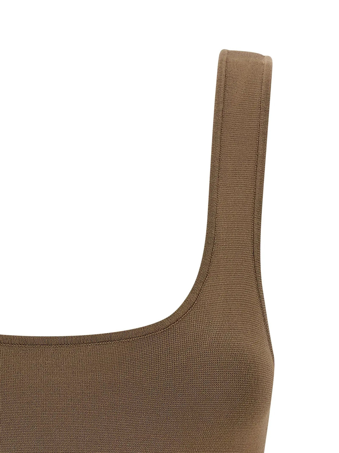 Entire Studios Brown Viscose Sleeveles T-Shirt