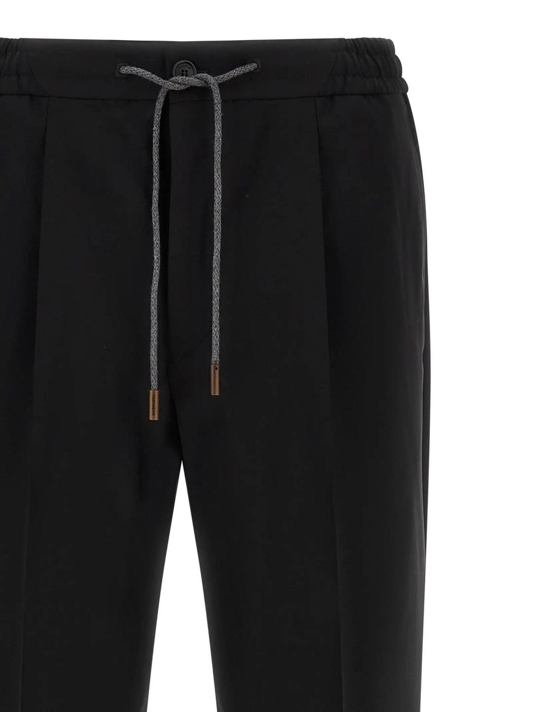 Incotex Black Virgin Wool Casual Pants