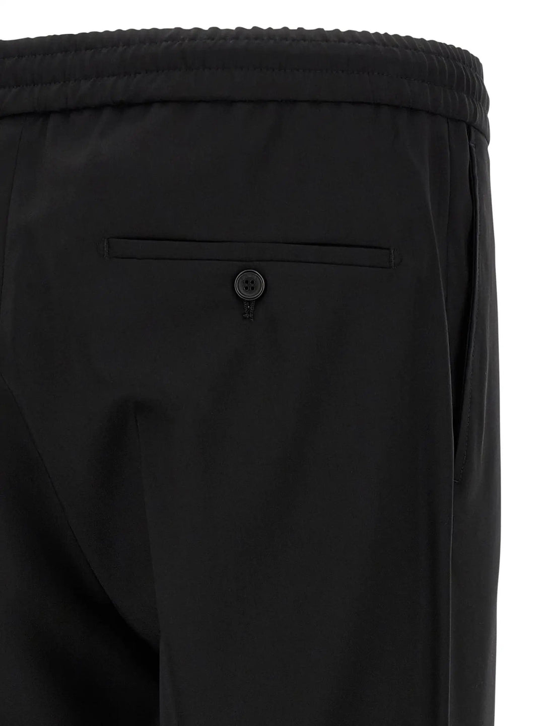 Incotex Black Virgin Wool Casual Pants