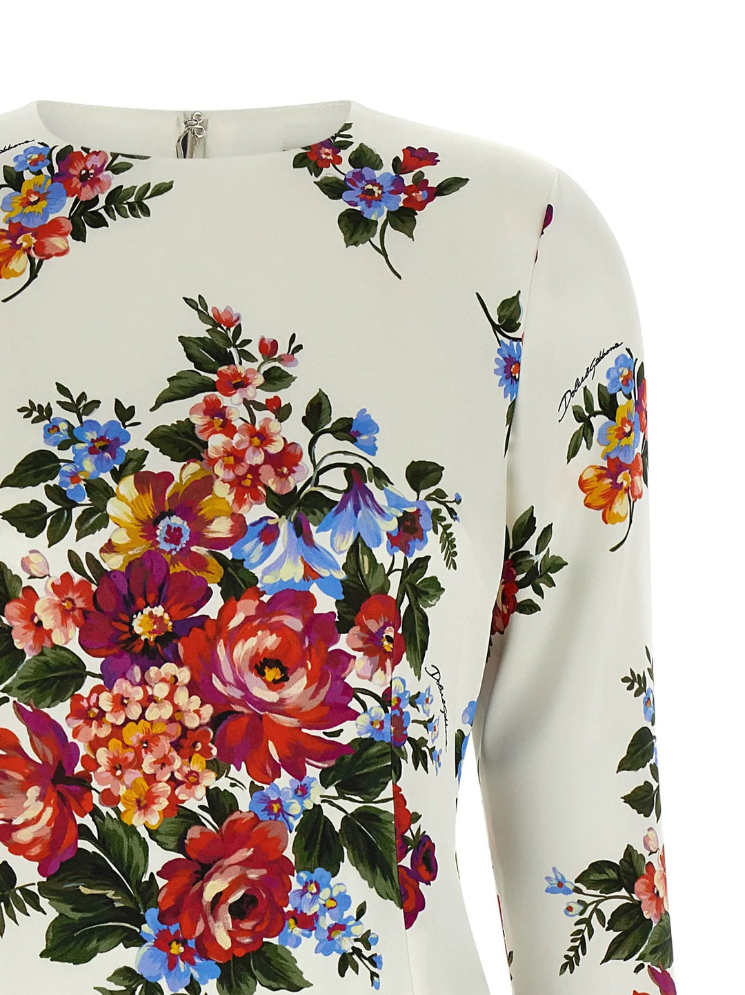 Dolce &amp; Gabbana White Viscose Midi Dress