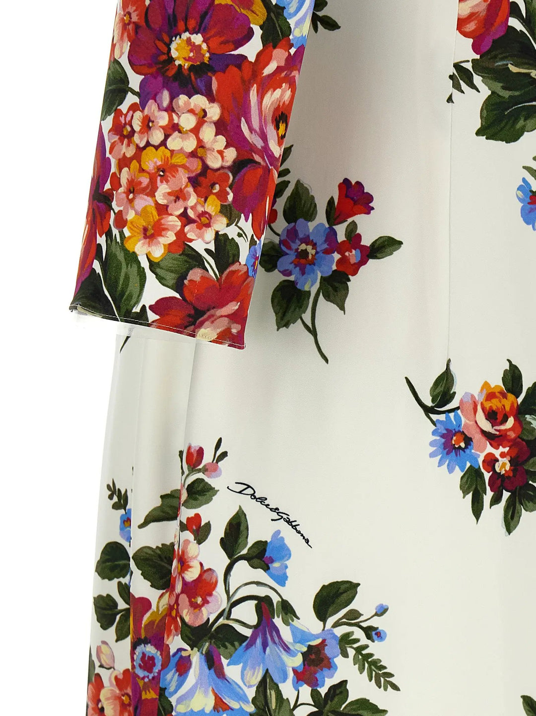 Dolce &amp; Gabbana White Viscose Midi Dress