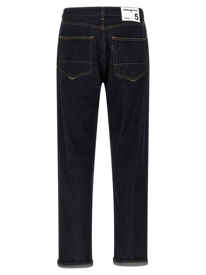 Department 5 Blue Cotton Straight-Leg Jeans