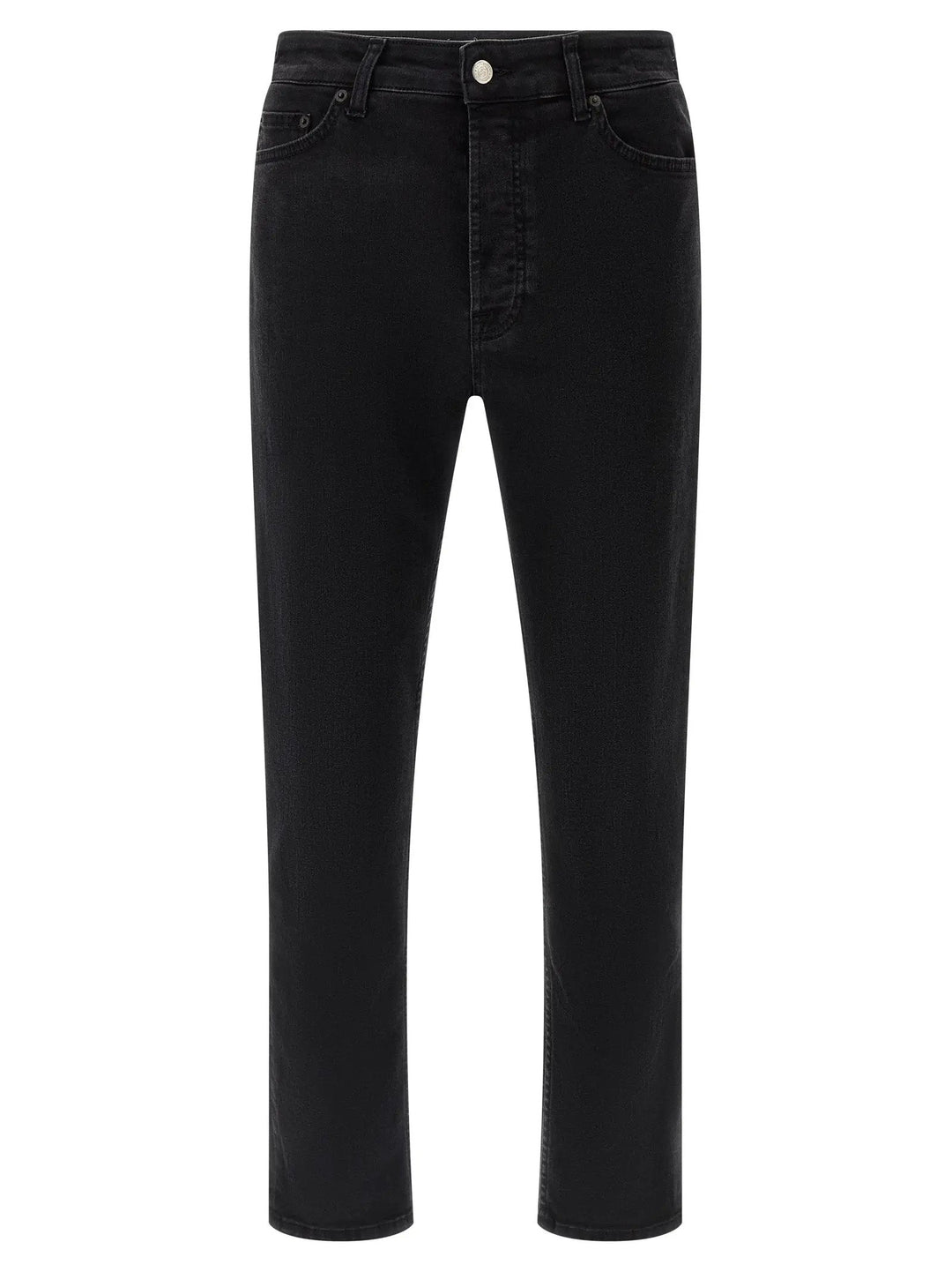 Department 5 Black Cotton Cropped Jeans