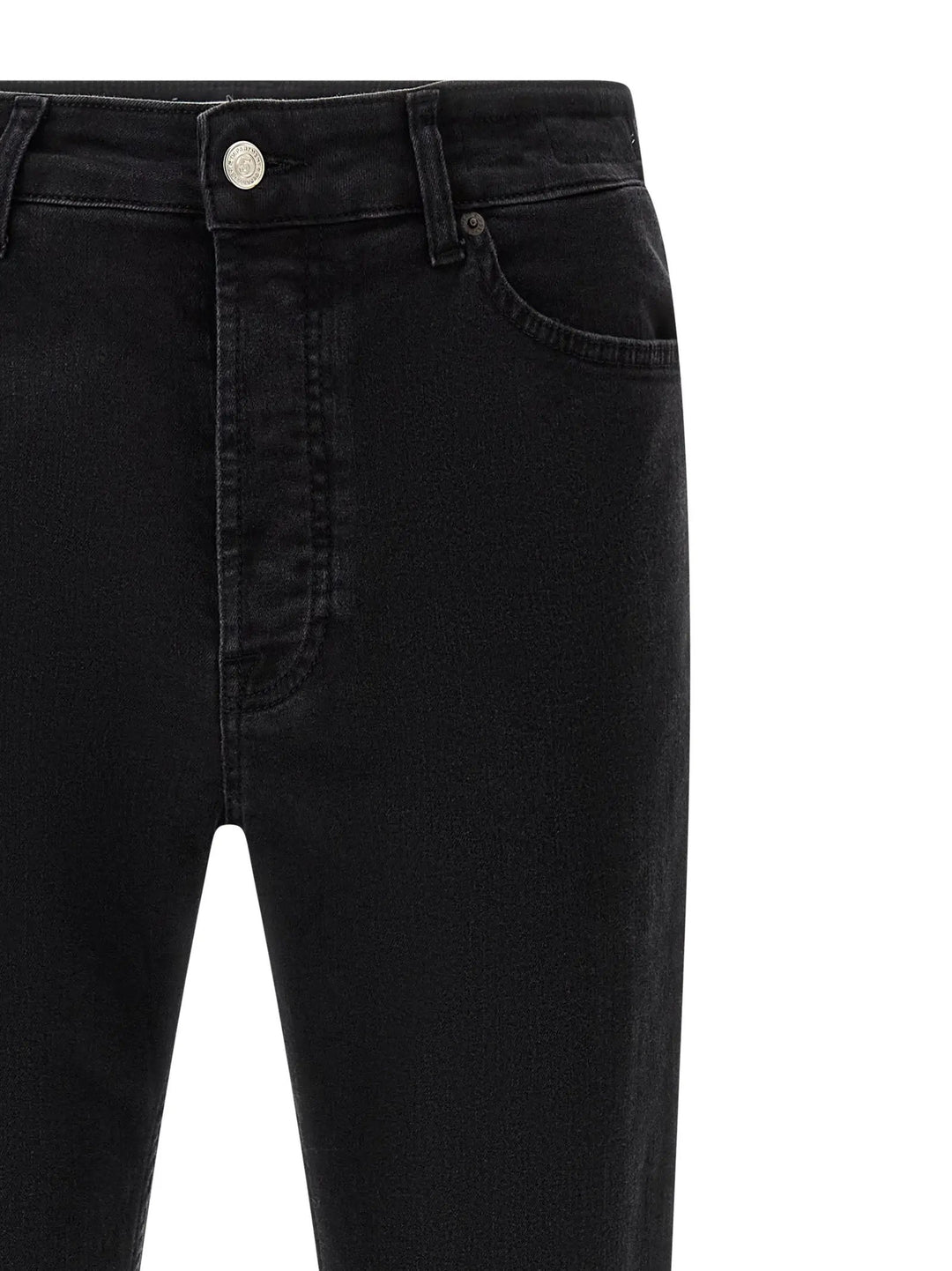 Department 5 Black Cotton Cropped Jeans