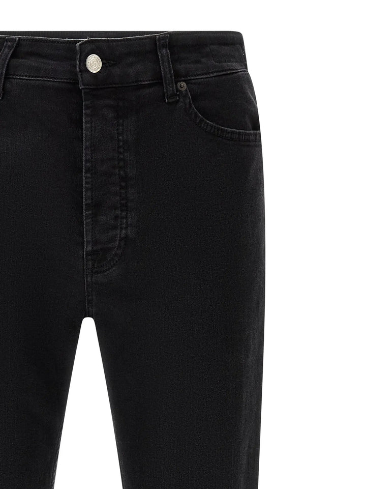 Department 5 Black Cotton Cropped Jeans