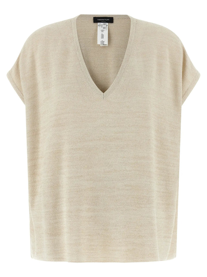 Fabiana Filippi Gold Cotton Cardigan