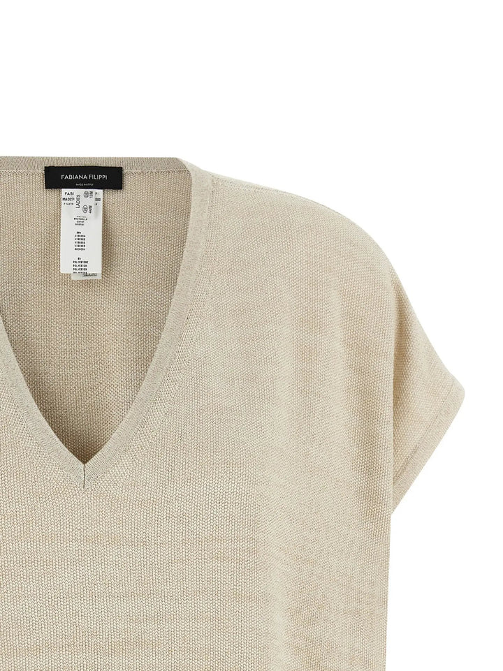 Fabiana Filippi Gold Cotton Cardigan
