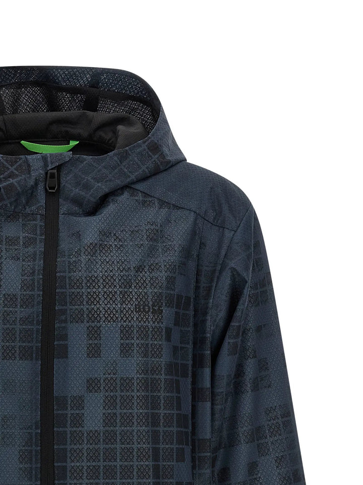 Hugo Boss Blue Rubber Shell Jacket