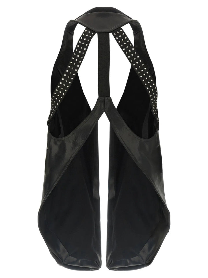 Rick Owens Black Bull Skin Sleeveless Jacket