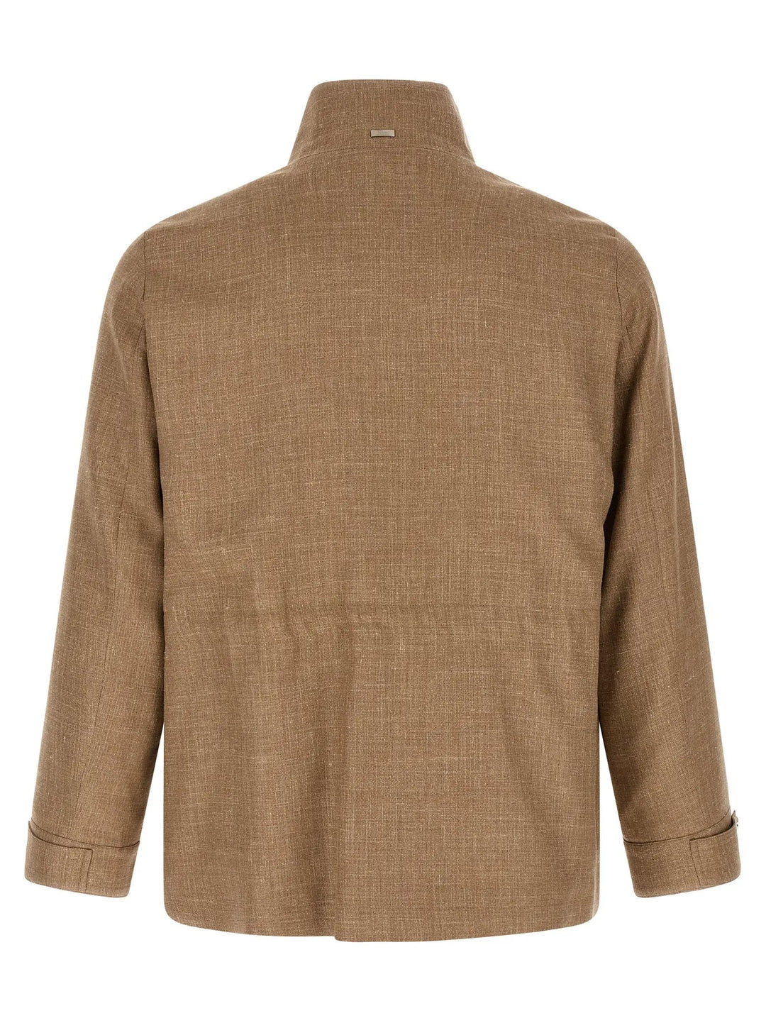 Herno Beige Wool Full-Length Jacket