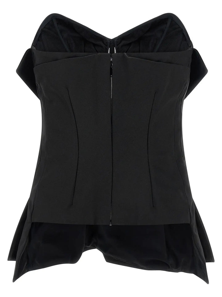 Alexander McQueen Black Polyester Tank Tops