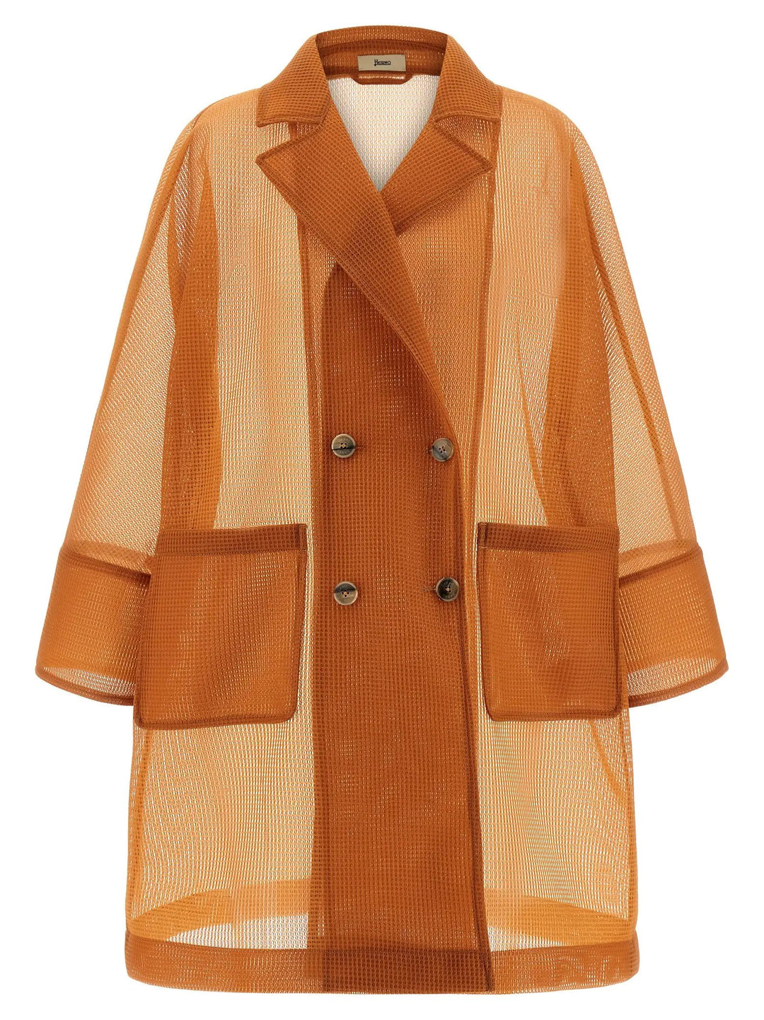 Herno Orange Polyester Coat