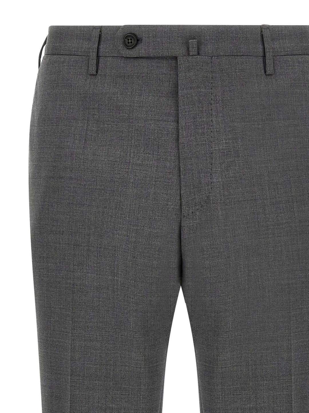 Incotex Gray Virgin Wool Dress Pants