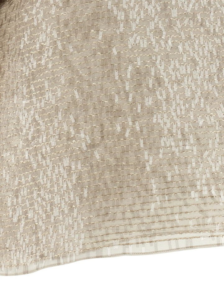 Brunello Cucinelli Sample Sale | Brunello Cucinelli Beige Silk T-Shirt - | Designer outlet