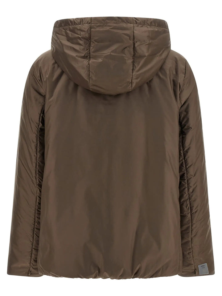 Max Mara Brown Polyester Full-Length Jacket