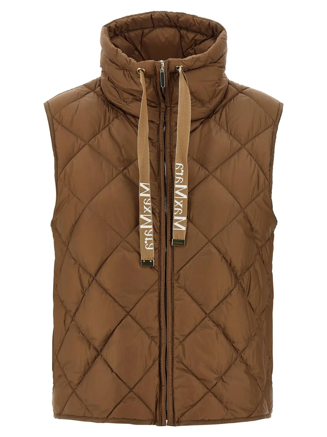 Max Mara Brown Polyamide Sleeveless Jacket