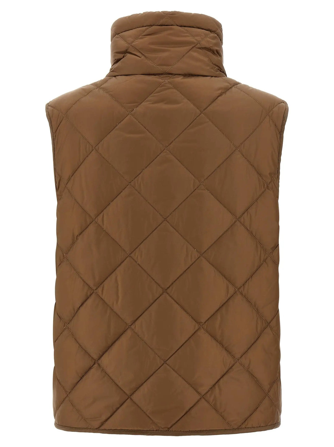 Max Mara Brown Polyamide Sleeveless Jacket