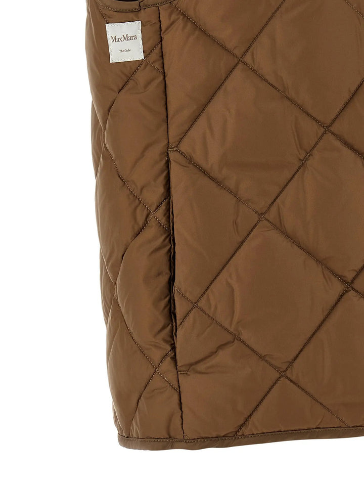 Max Mara Brown Polyamide Sleeveless Jacket