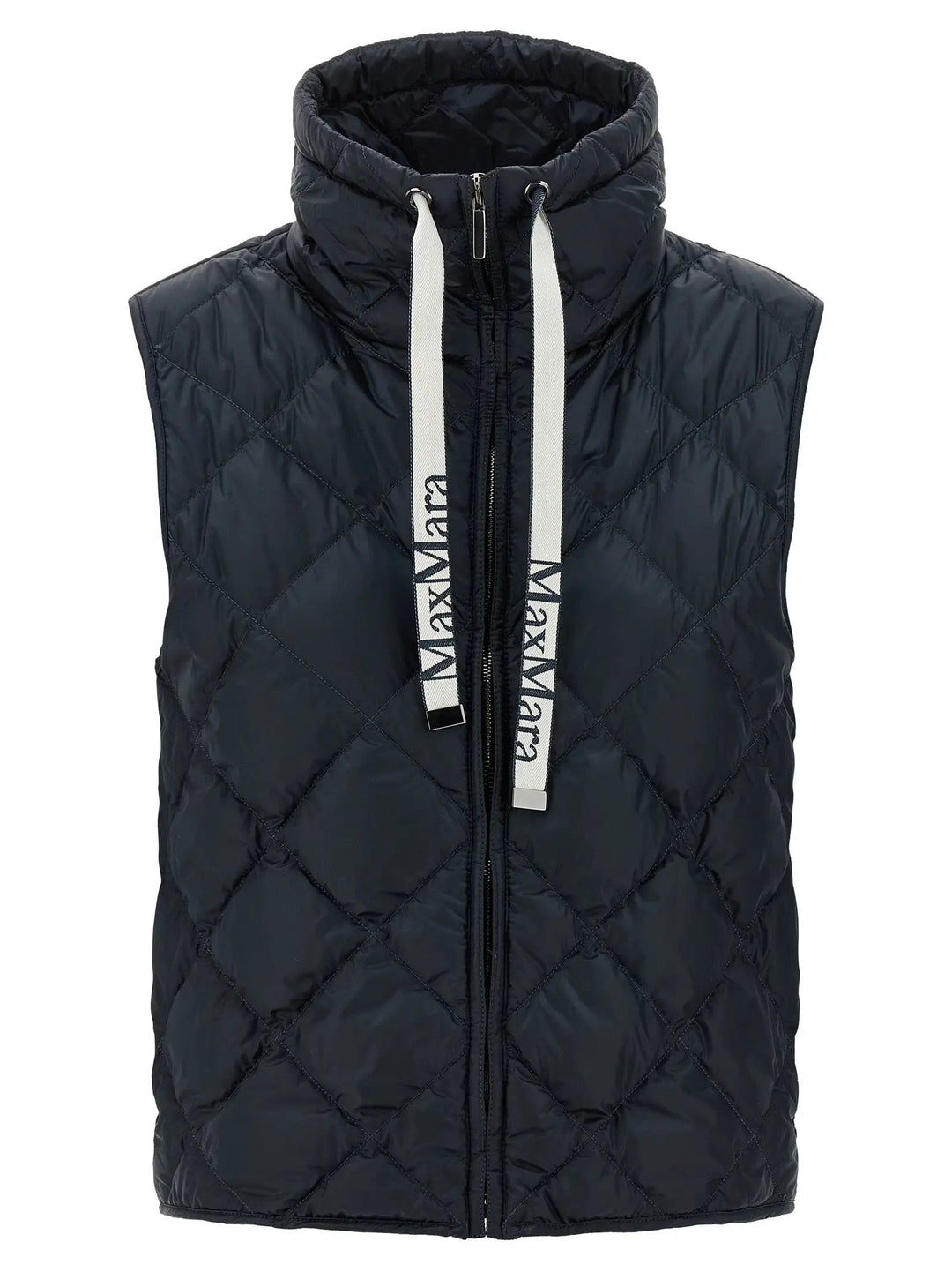 Max Mara Blue Polyamide Sleeveless Jacket