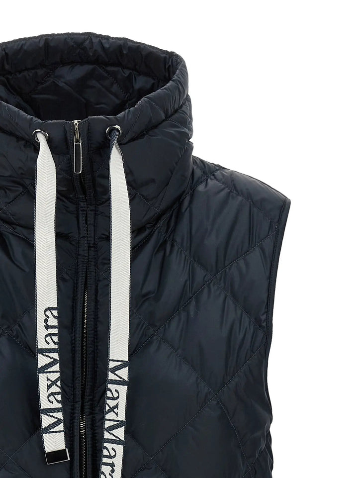 Max Mara Blue Polyamide Sleeveless Jacket