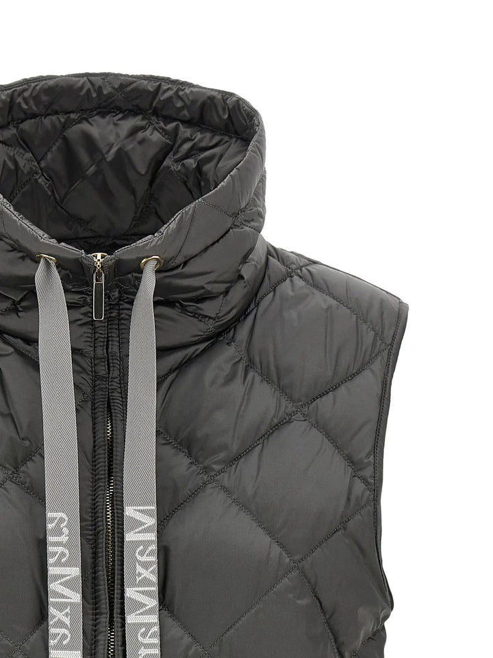Max Mara Gray Polyamide Sleeveless Jacket