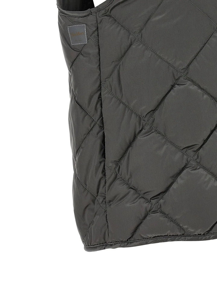 Max Mara Gray Polyamide Sleeveless Jacket
