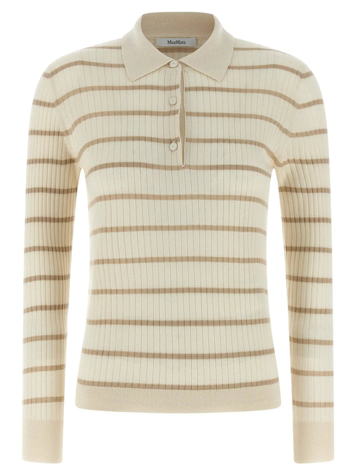 Max Mara Beige Cashmere Polo Shirt