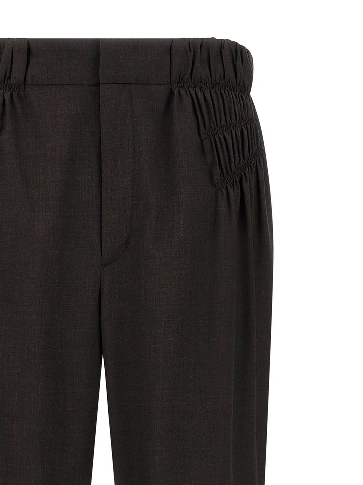 Kiko Kostadinov Brown Virgin Wool Casual Pants