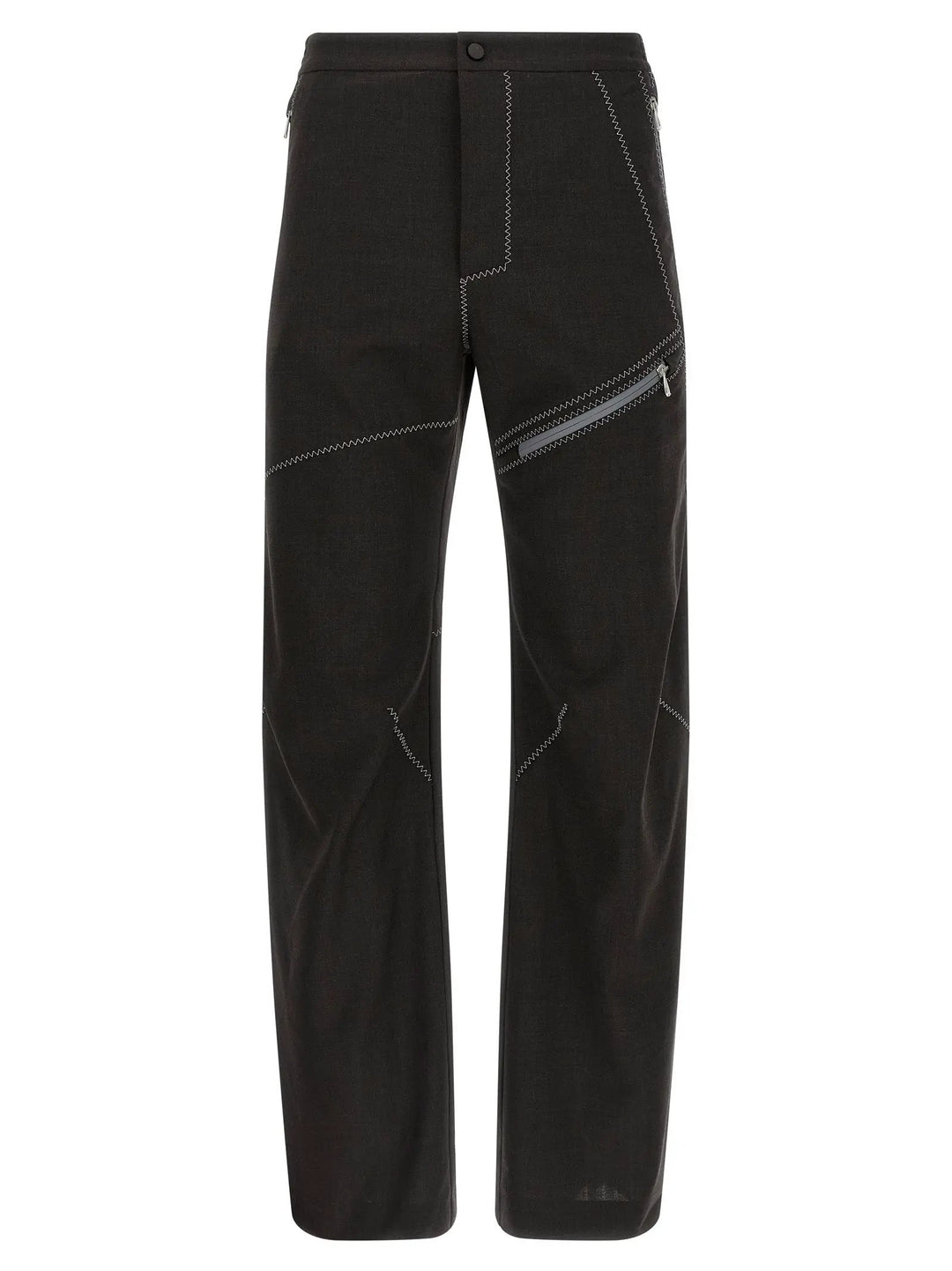 Kiko Kostadinov Brown Virgin Wool Casual Pants
