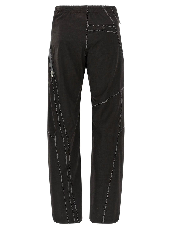 Kiko Kostadinov Brown Virgin Wool Casual Pants