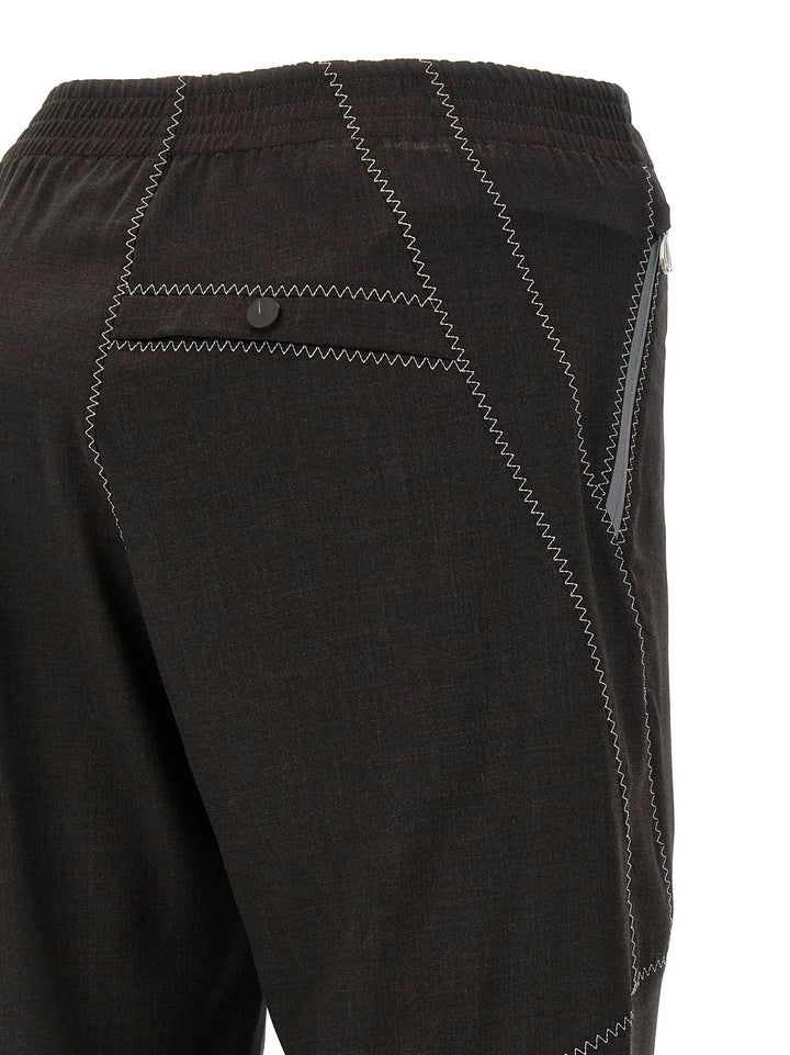 Kiko Kostadinov Brown Virgin Wool Casual Pants