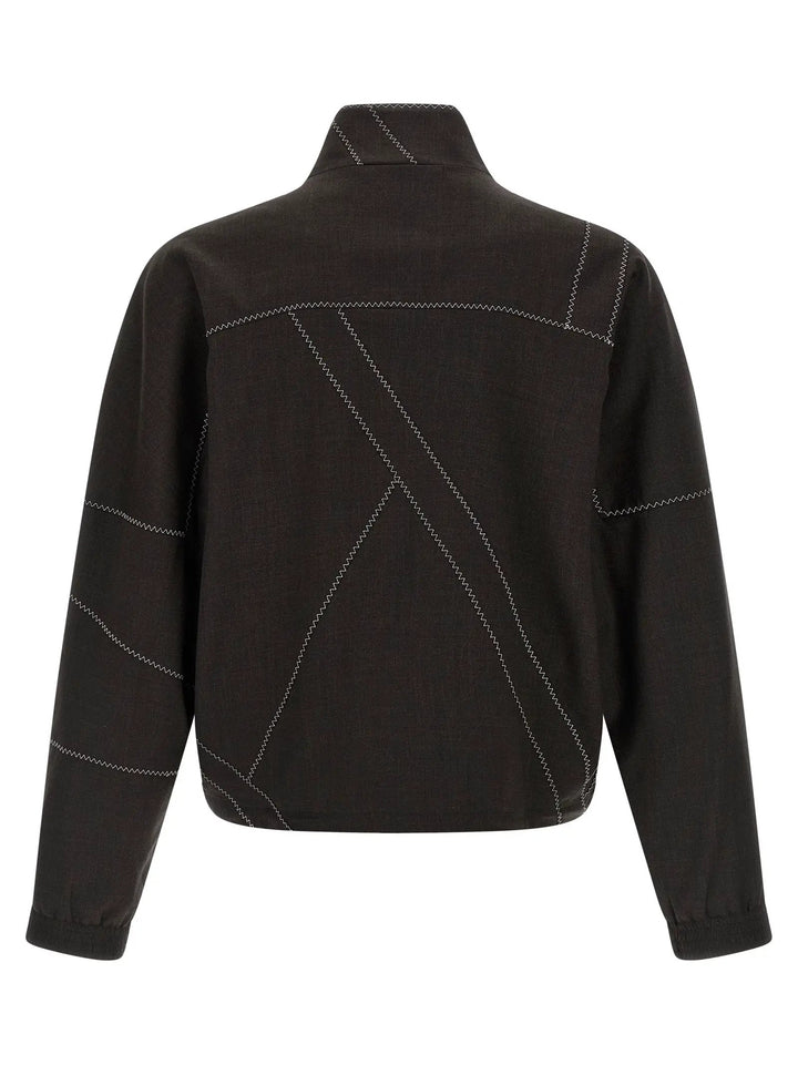 Kiko Kostadinov Brown Virgin Wool Full-Length Jacket