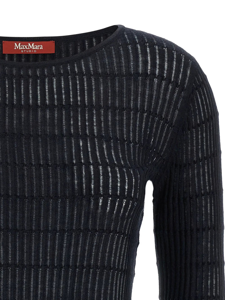 Max Mara Blue Silk Cardigan