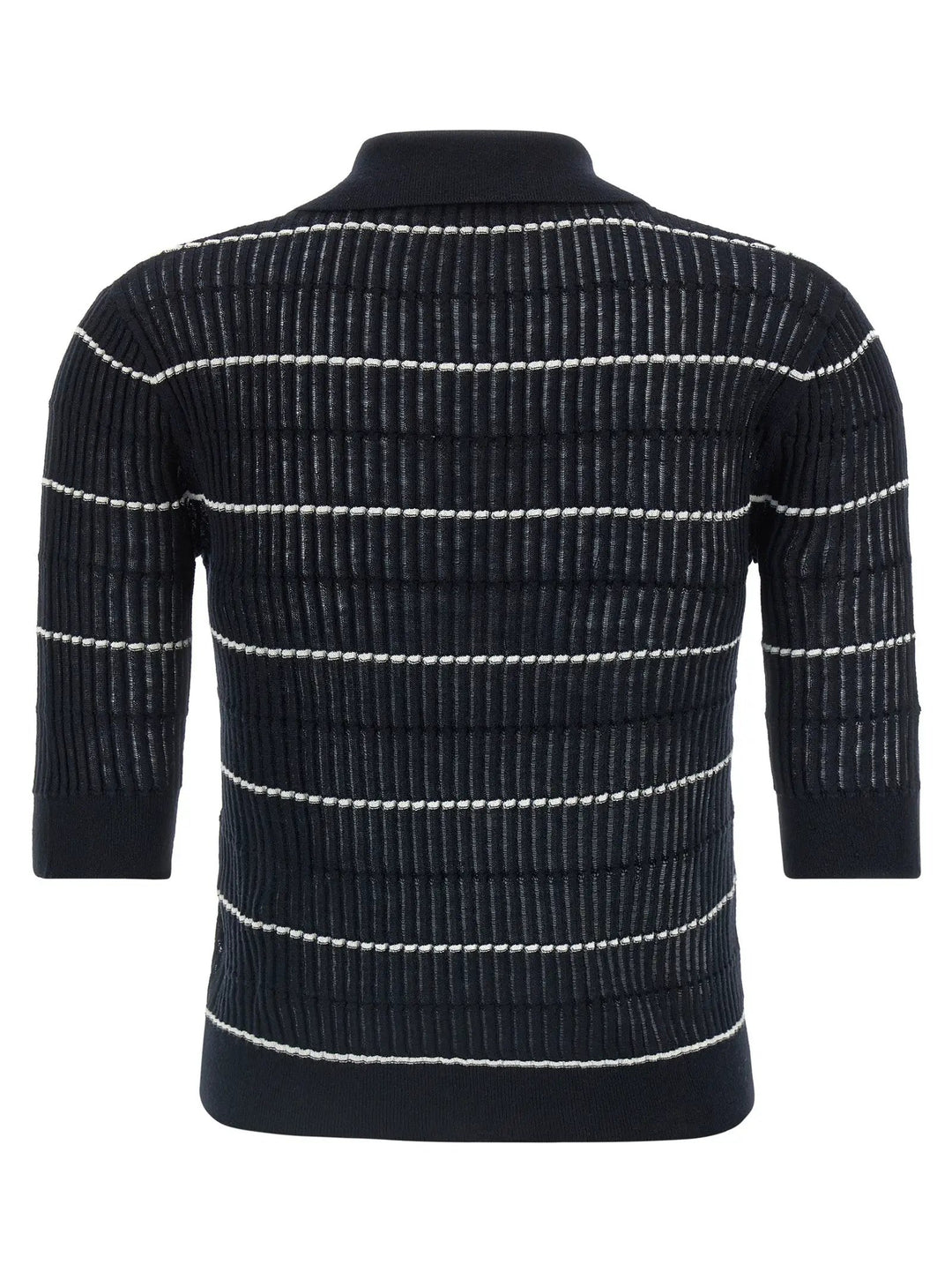 Max Mara Blue Silk Polo Shirt