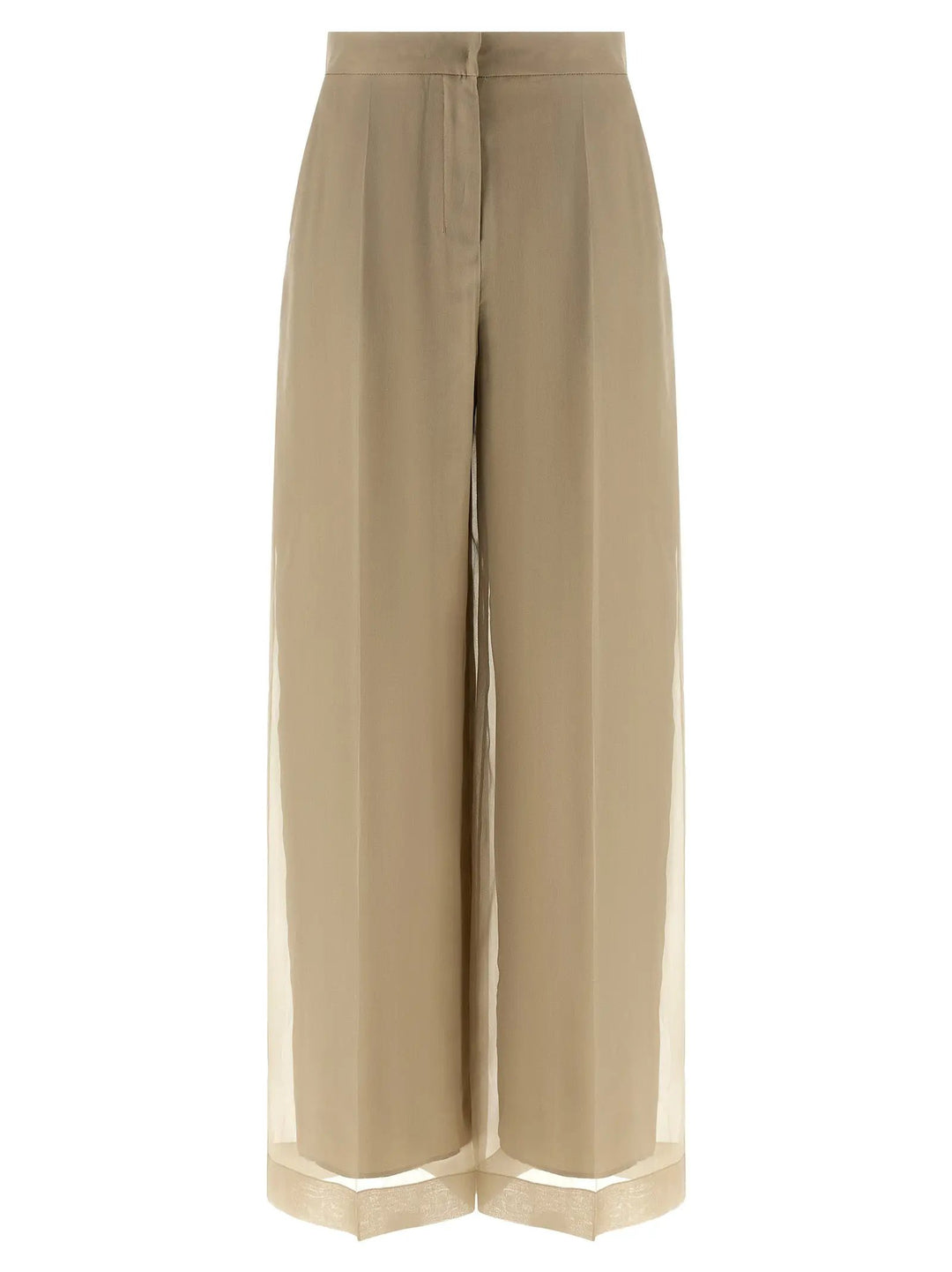 Max Mara Beige Silk Casual Pants