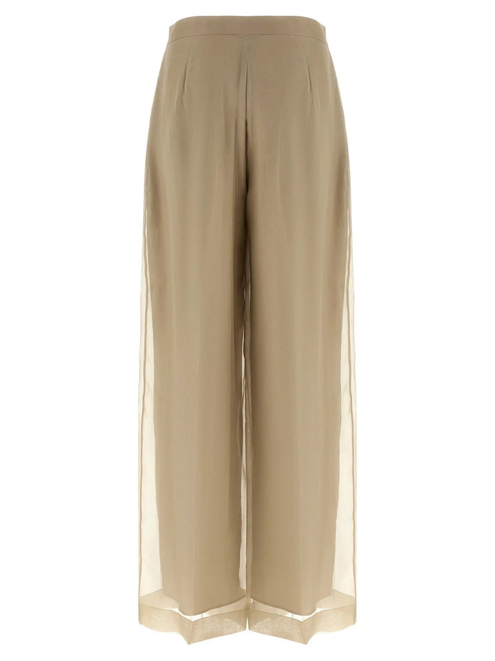 Max Mara Beige Silk Casual Pants