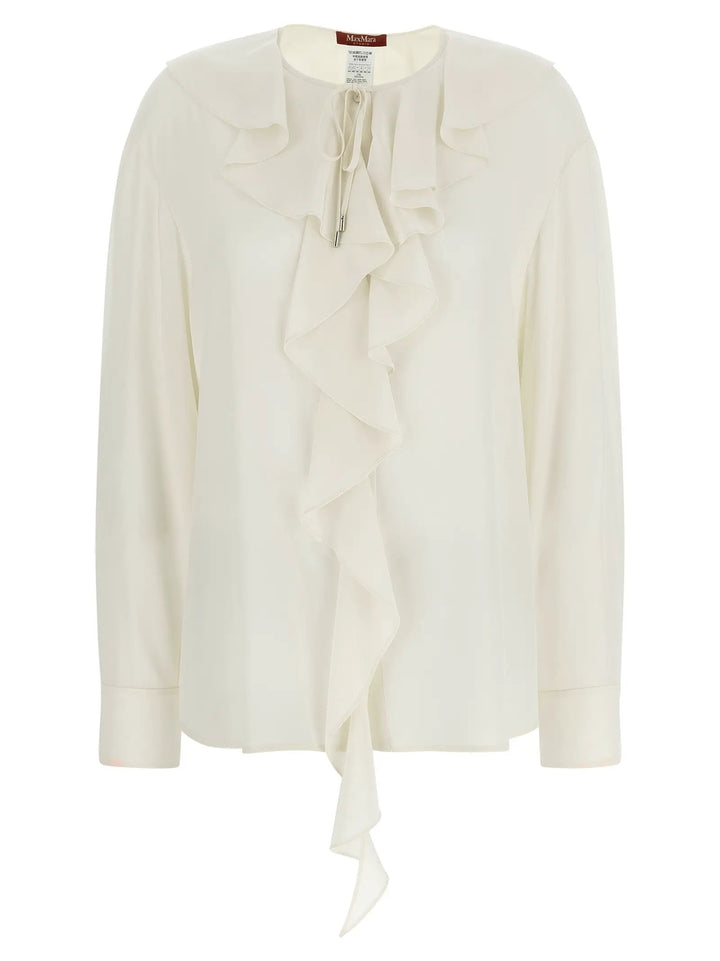Max Mara White Silk Blouse