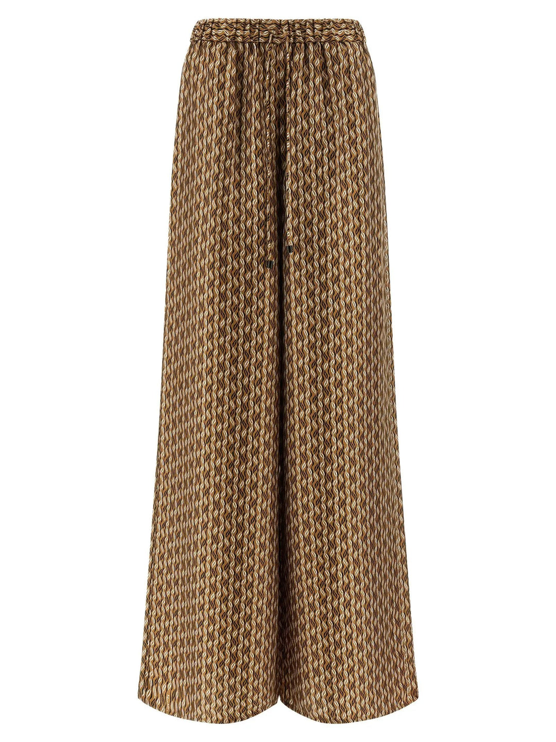 Max Mara Brown Silk Casual Pants