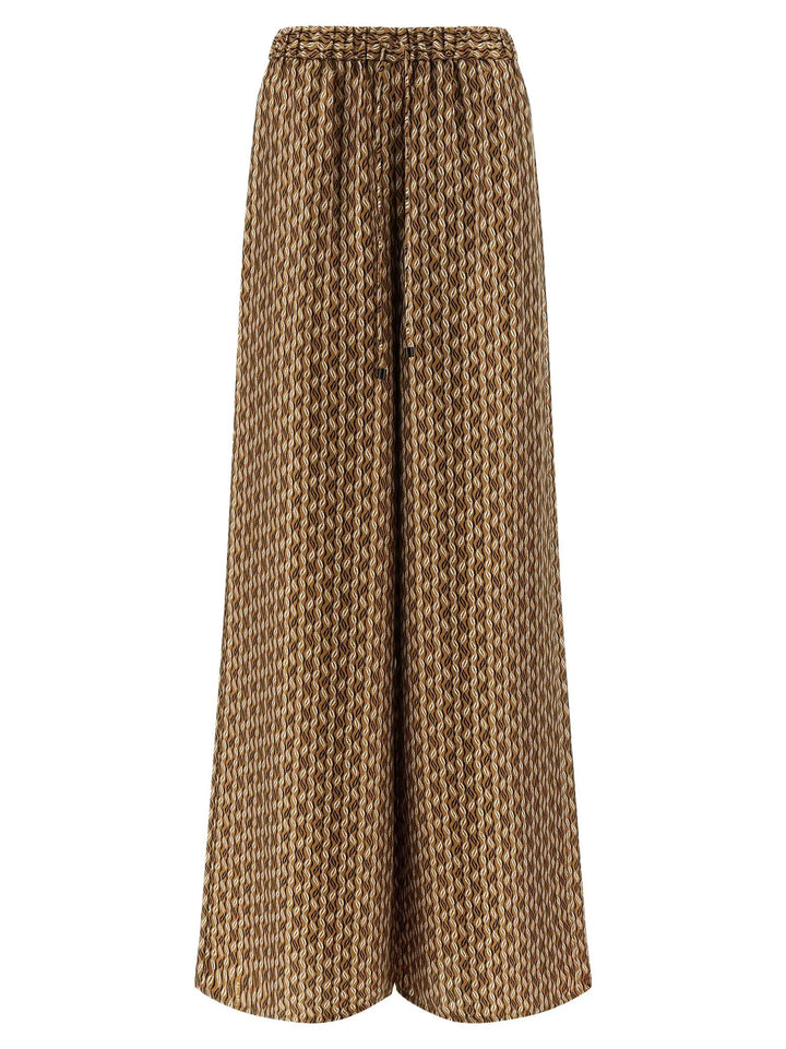 Max Mara Brown Silk Casual Pants