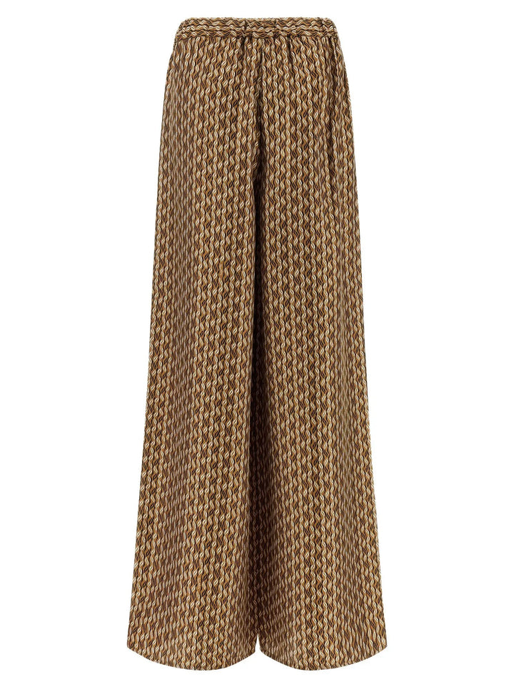 Max Mara Brown Silk Casual Pants
