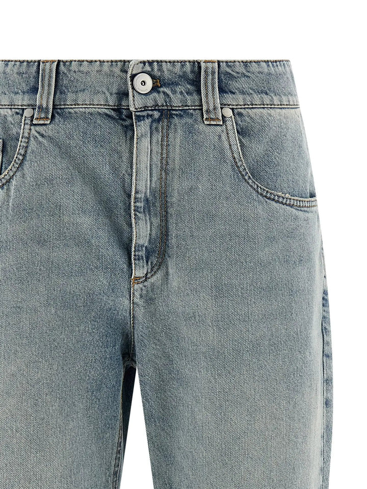 Brunello Cucinelli Blue Cotton Straight-Leg Jeans