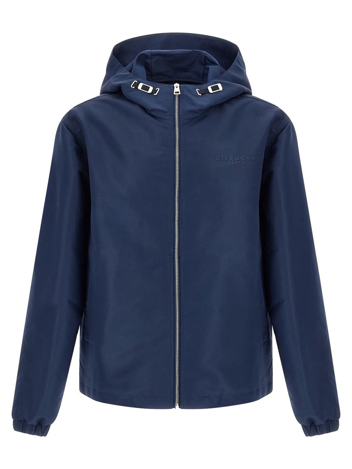 Givenchy Blue Polyester Shell Jacket