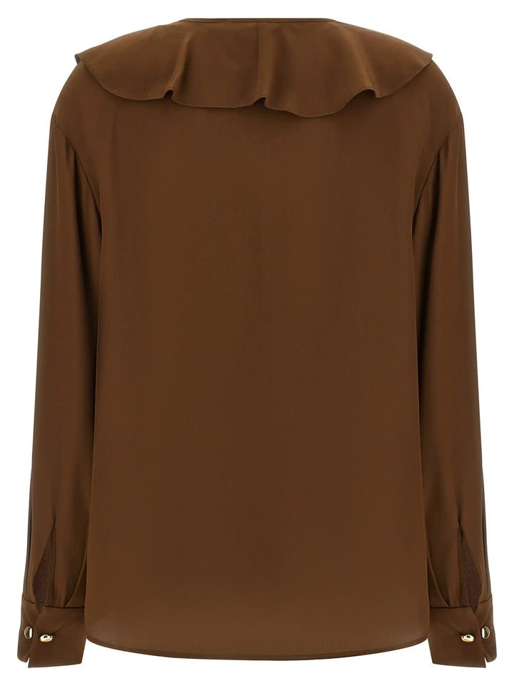 Max Mara Brown Silk Blouse