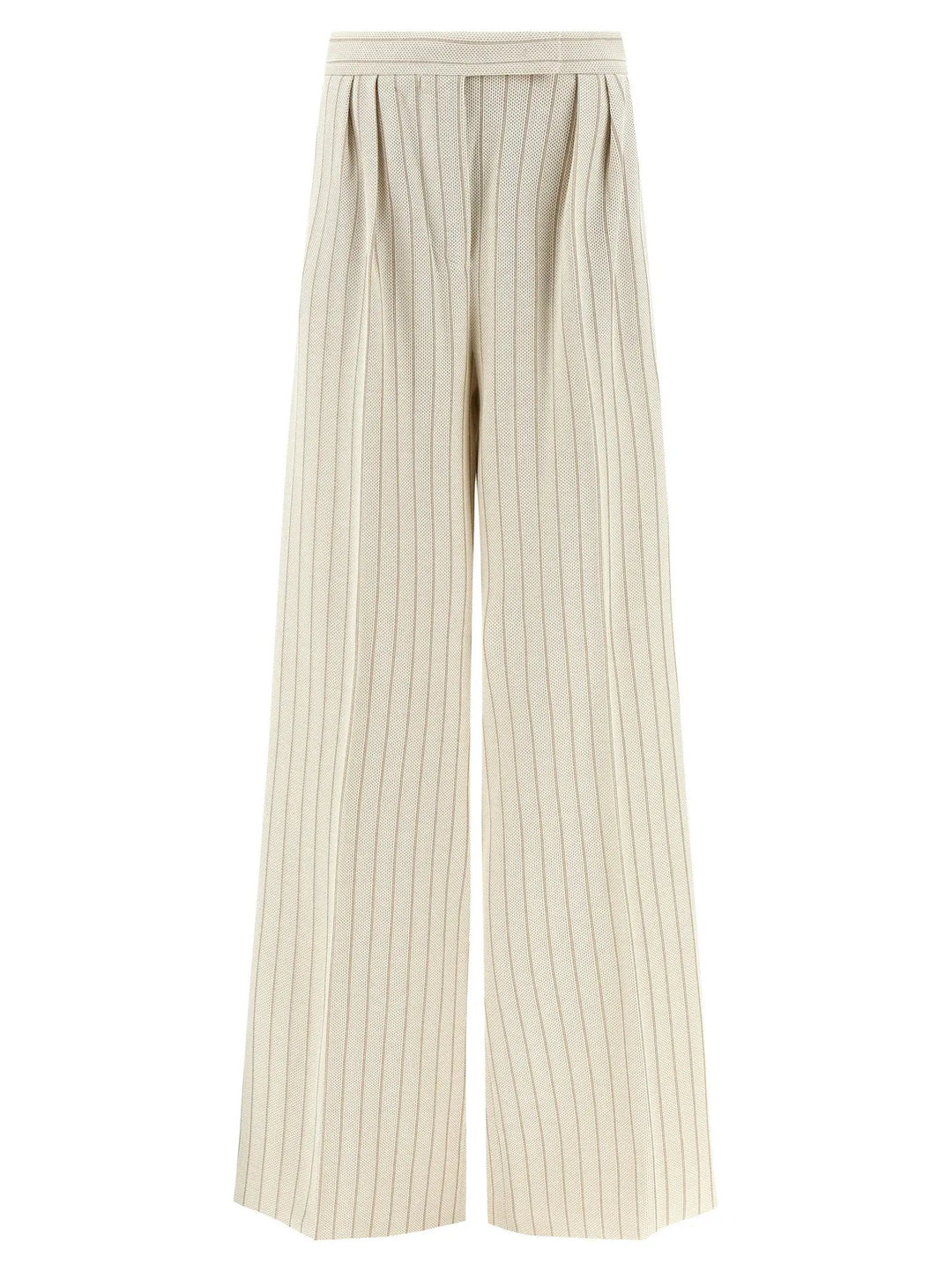 Max Mara White Cotton Casual Pants