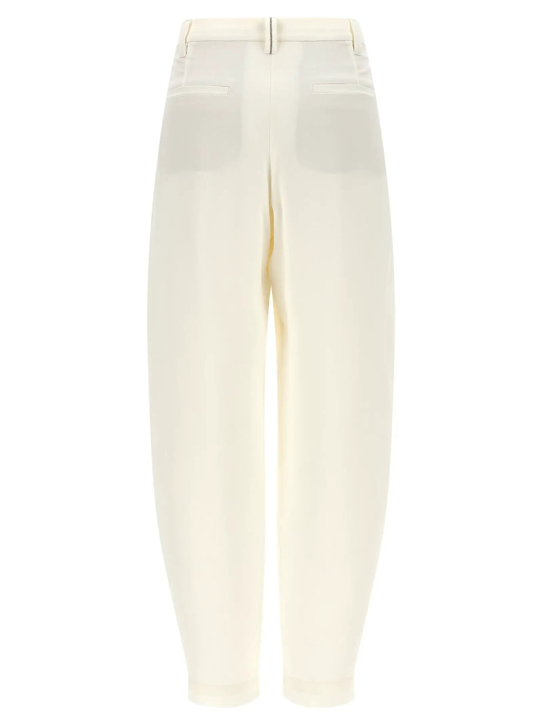 Brunello Cucinelli Beige Viscose Casual Pants