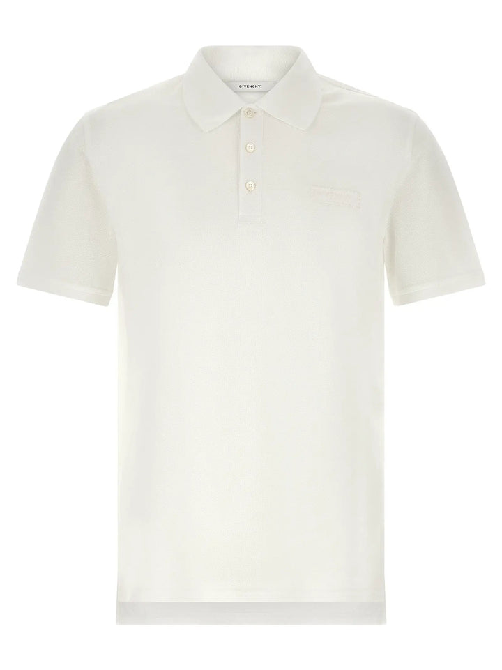 Givenchy White Cotton Polo Shirt