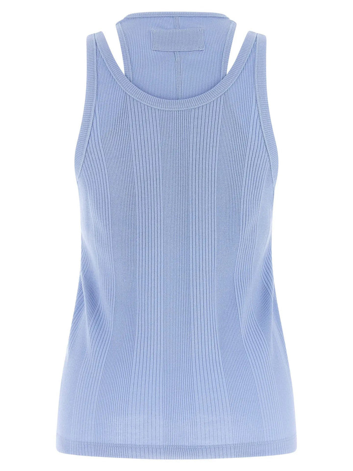 Armarium Blue Cotton Sleeveles T-Shirt