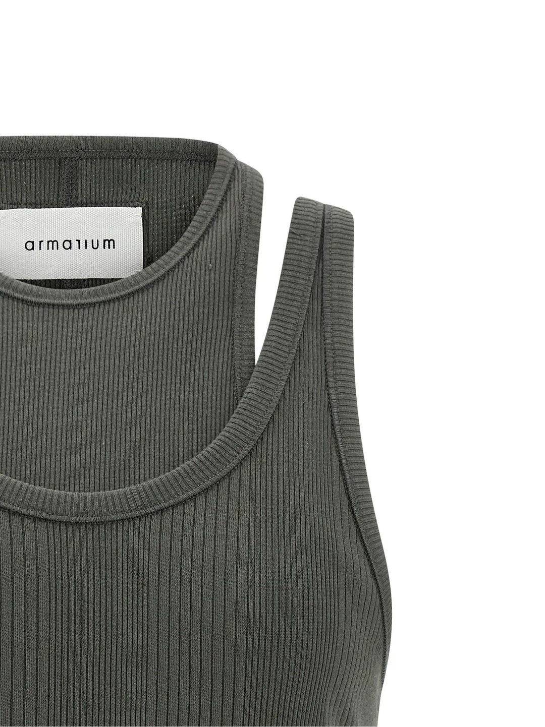 Armarium Gray Cotton Sleeveles T-Shirt